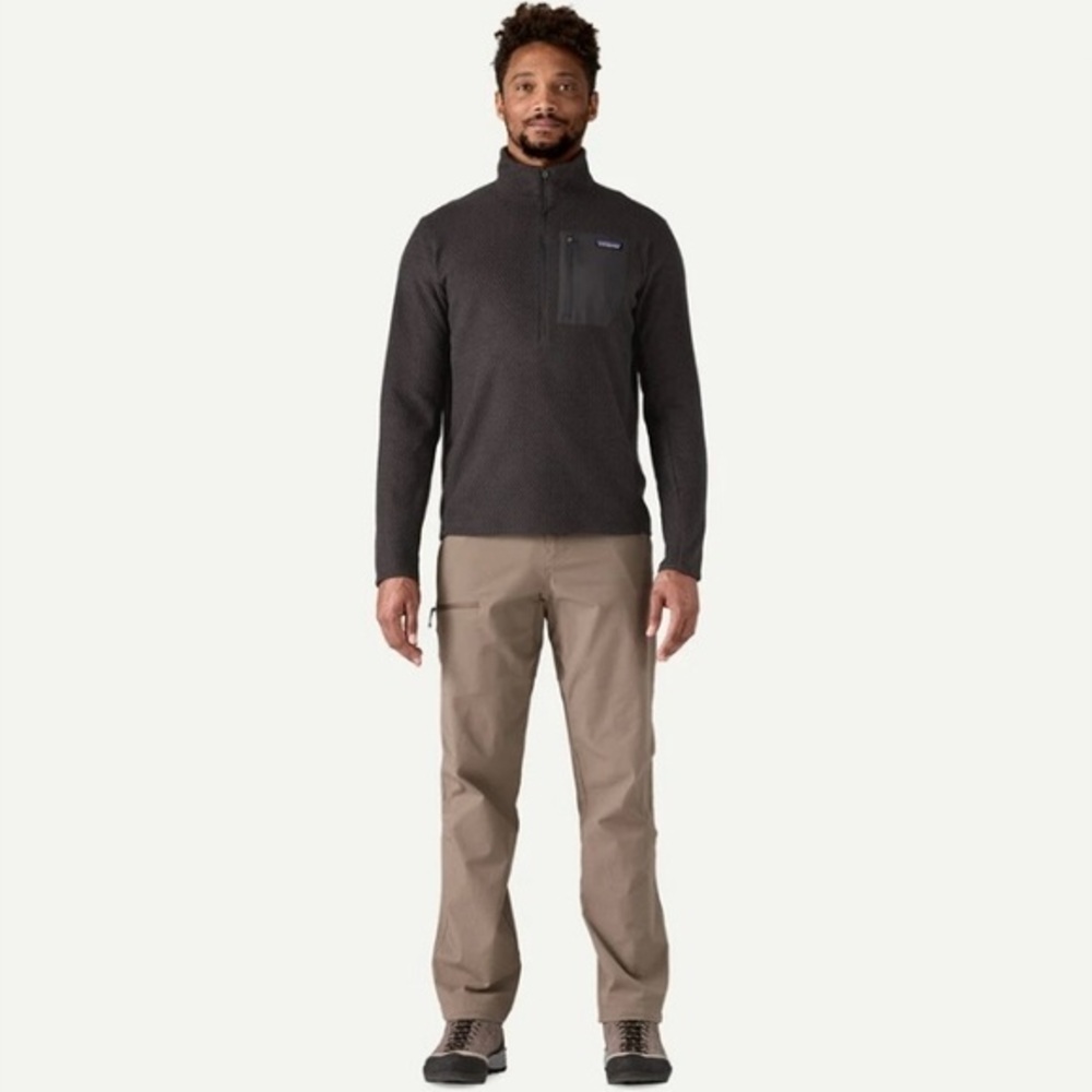 Patagonia Men's R1® Air Fleece Zip-Neck Pullover Black Size Small Slim Fit
